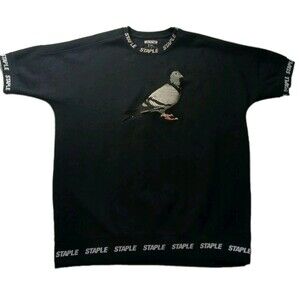 Staple Pigeon Shirt Black RN136421 Streetwear Mens Size 2XL